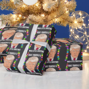 Papier Cadeau DONALD TRUMP MAGA PETIT papier d'emballage de Noël