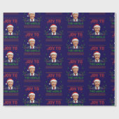 Papier Cadeau Donald Trump Noël Joie au monde (Plat)