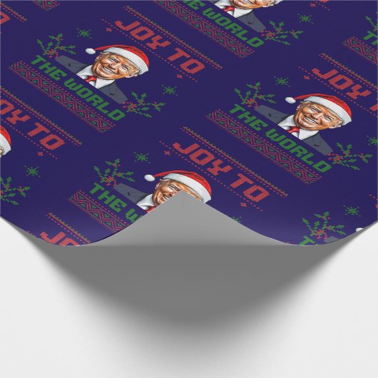 Papier Cadeau Donald Trump Noël Joie au monde (Coin)
