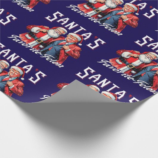 Papier Cadeau Donald Trump Noël Père Noël Felon favori (Coin)