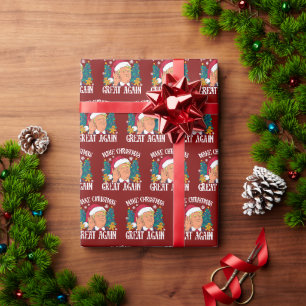 Papier Cadeau Donald Trump Père Noël redonne à Noël sa gloire ro