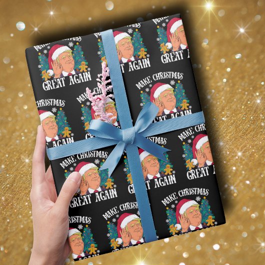 Papier Cadeau Donald Trump Père Noël | Rendre Noël super