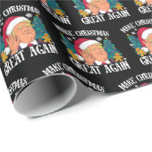 Papier Cadeau Donald Trump Père Noël | Rendre Noël super (Coin rond)