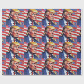 Papier Cadeau Donald Trump Pop Art (Plat)