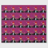 PAPIER CADEAU DONALD TRUMP PORTANT SANTA HAT WRAPPER PAPIER (Plat)