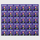 PAPIER CADEAU DONALD TRUMP SANTA HAT CHRISTMAS WRAPPER PAPIER (Plat)