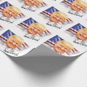 Papier Cadeau Donald Trump souriant (Coin)