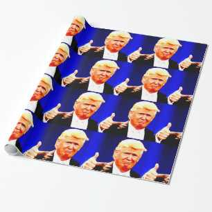 Papier Cadeau DONALD TRUMP THUMBS UP CHRSTMAS Wrapper Papier