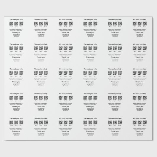Papier Cadeau Donation Collection conseil pot ajouter votre q r (Plat)
