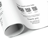 Papier Cadeau Donation Collection conseil pot ajouter votre q r (Coin rond)