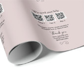 Papier Cadeau Donation Collection conseil pot ajouter votre q r  (Coin rond)