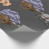 Papier Cadeau Donkies tirant un chariot (Coin)