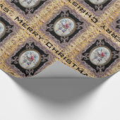 Papier Cadeau Donner le coeur de Noël victorien passé (Coin)