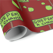 Papier Cadeau Donnez une chance aux pois (Coin rond)