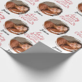 Papier Cadeau Donnez-vous un joyeux petit nom de photo de Noël (Coin)