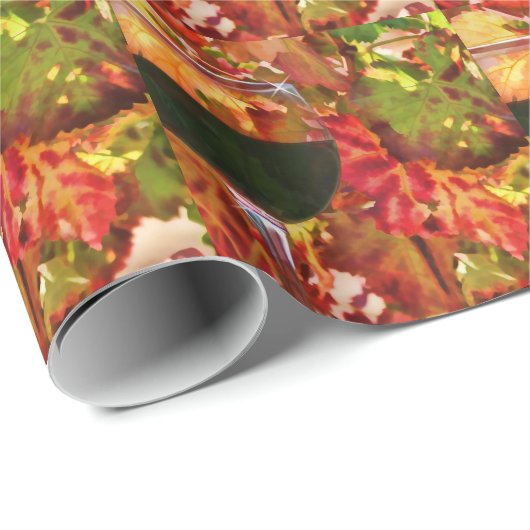 Papier Cadeau Dons À Thème Vin (Coin rond)