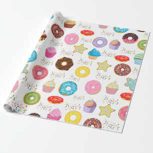 Papier Cadeau Donut et Cupcakes