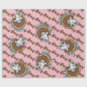 Papier Cadeau Donut sucré Kitty (Plat)