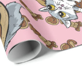Papier Cadeau Donut sucré Kitty (Coin rond)