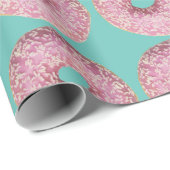 Papier Cadeau Donut Vegan Pattern for Vegetarian Sweet Tooth (Coin rond)