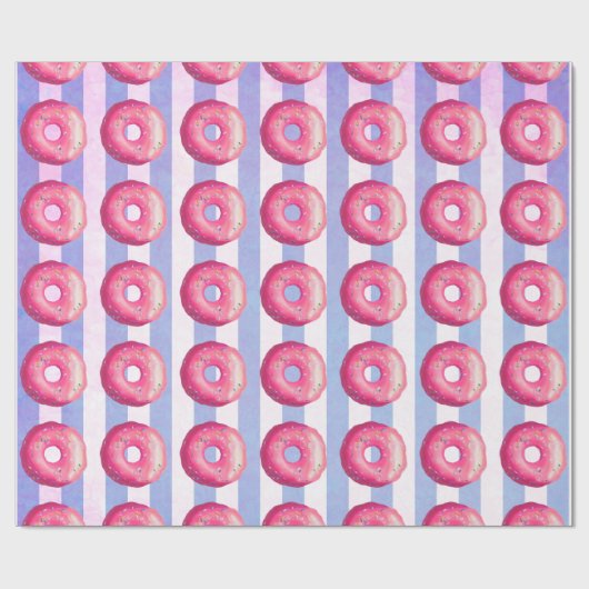 Papier Cadeau Donut With Pink Frosting And Sprinkles (Plat)