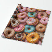 Papier Cadeau Donut Wrapping Paper (Déroulé)