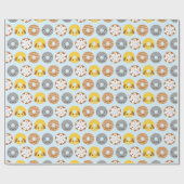 Papier Cadeau Donuts animaux de Kawaii (Plat)