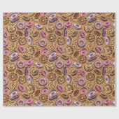 Papier Cadeau Donuts avec Motif d'arrosage (Plat)