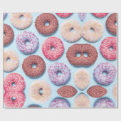 Papier Cadeau Donuts avec Motif d'arrosage (Plat)