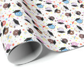 Papier Cadeau Donuts et diplômes Motif (Coin rond)