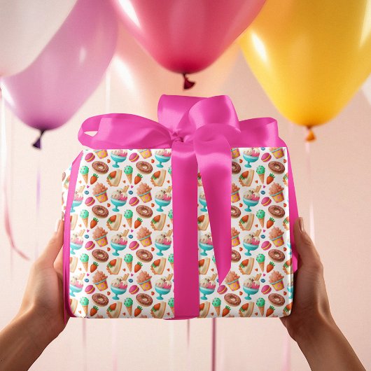 Papier Cadeau Donuts et glace