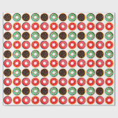 Papier Cadeau Donuts glacés colorés (Plat)