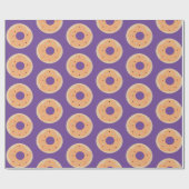 Papier Cadeau Donuts mignons Halloween poudrés glaçés (Plat)