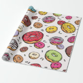 Papier Cadeau Donuts seamless pattern (Déroulé)