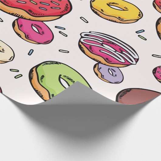 Papier Cadeau Donuts seamless pattern (Coin)