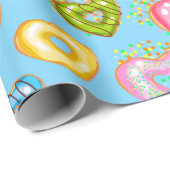 Papier Cadeau Donuts Sucrés & Brillants Série Design 2 (Coin rond)
