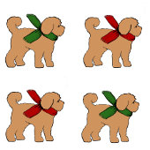Papier Cadeau Doodé Chien Chien Chien Noël