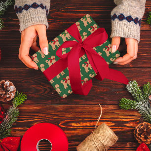 Papier Cadeau Doodé Chien Chien Chien Noël