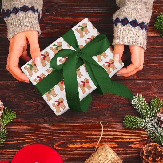 Papier Cadeau Doodé Chien Chien Chien Noël