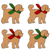 Papier Cadeau Doodé Chien Chien Chien Noël