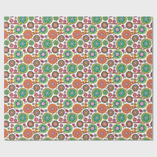 Papier Cadeau doodflowers backgrows (Plat)