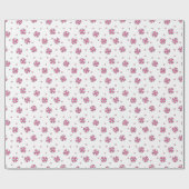 Papier Cadeau Doodle Daisies et points (Plat)