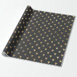 Papier Cadeau Doodle de coeur Vintage gris et or<br><div class="desc">Paris gris et or vintage coeur doodles enveloppant papier.</div>