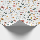 Papier Cadeau Doodle de Fleur Sauvage (Coin)