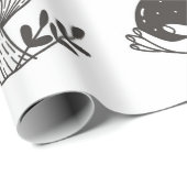 Papier Cadeau doodle de tatouage mystique dessiné à la main, bad (Coin rond)