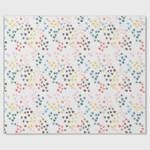 Papier Cadeau Doodle Hearts colorés Saint Valentin (Plat)