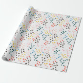 Papier Cadeau Doodle Hearts colorés Saint Valentin (Déroulé)