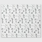 Papier Cadeau Doodle moderne Balloon Joyeux anniversaire (Plat)