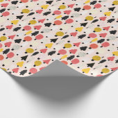 Papier Cadeau Doodle Trees : Nature Vintage, Abstraite. (Coin)