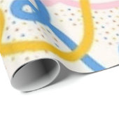 Papier Cadeau Doodling (Coin rond)